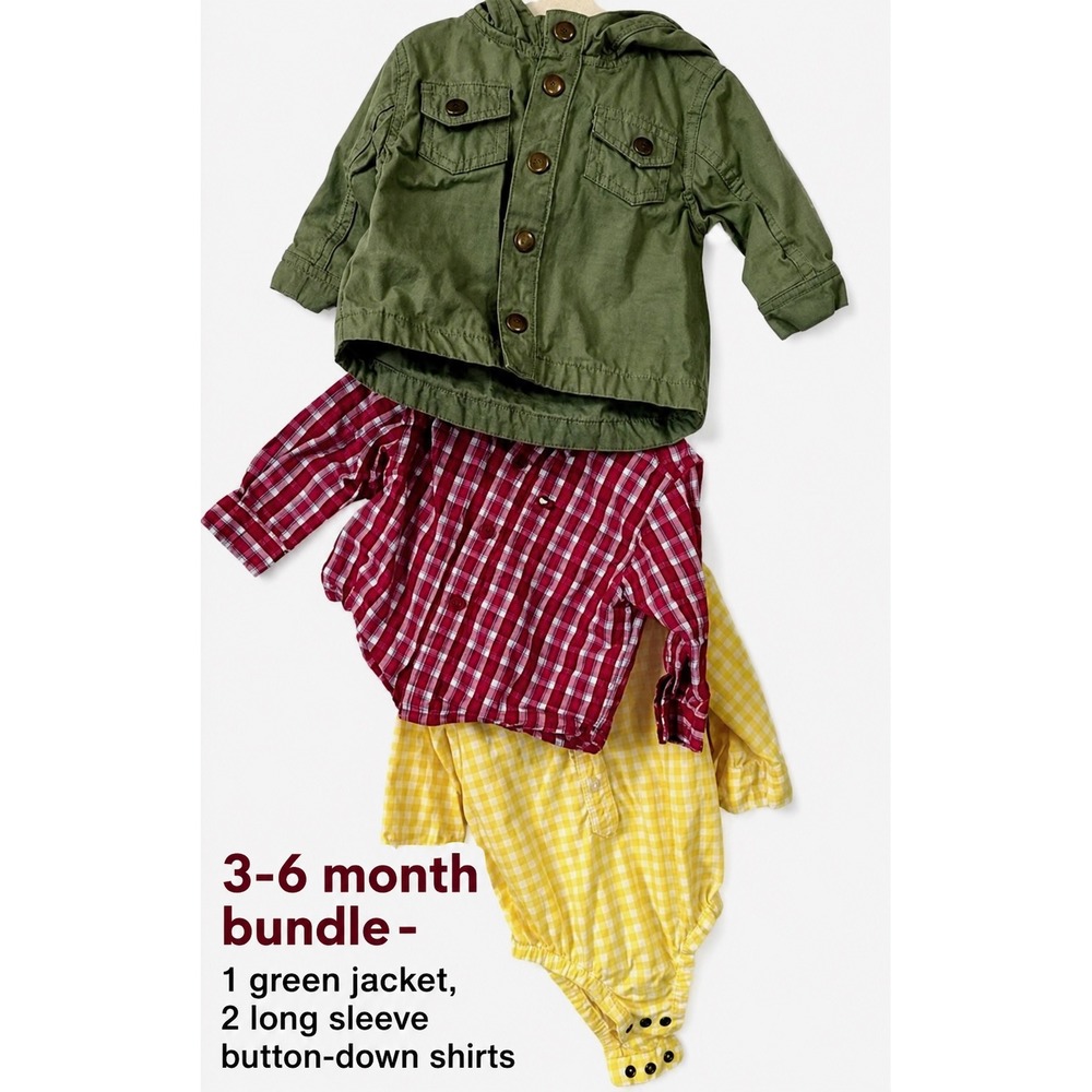 Baby Boys Three to Six Months Bundle Tommy Hilfiger Gap Jacket Plaid Gingham